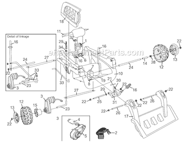 Page A Diagram and Parts List for 73268-9993  Power Wheels Ride-On Cars